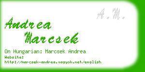 andrea marcsek business card